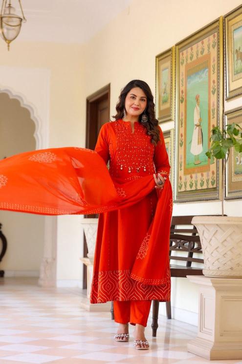 Jaipuri 3pcs anarkali wholesale kurtis r.t banglore
